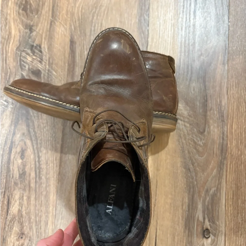 Alfani Men's Brown Leather Boots